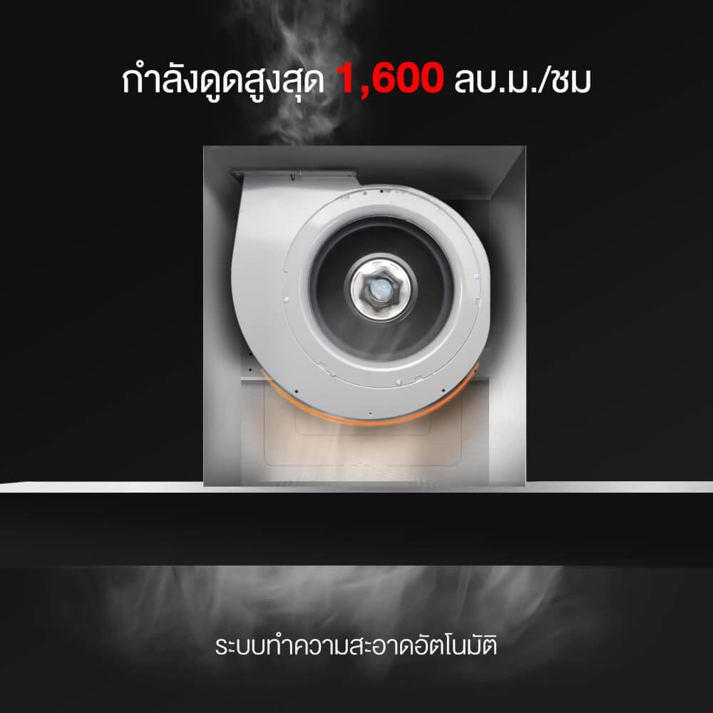 เครื่องดูดควันติดผนัง EVE  HC-LOFTBOX-60 ขนาด 60 ซม. สีดำ